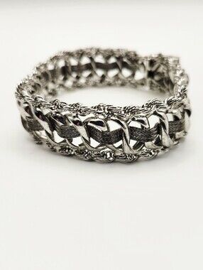 Silver Braided Chain Bracelet
